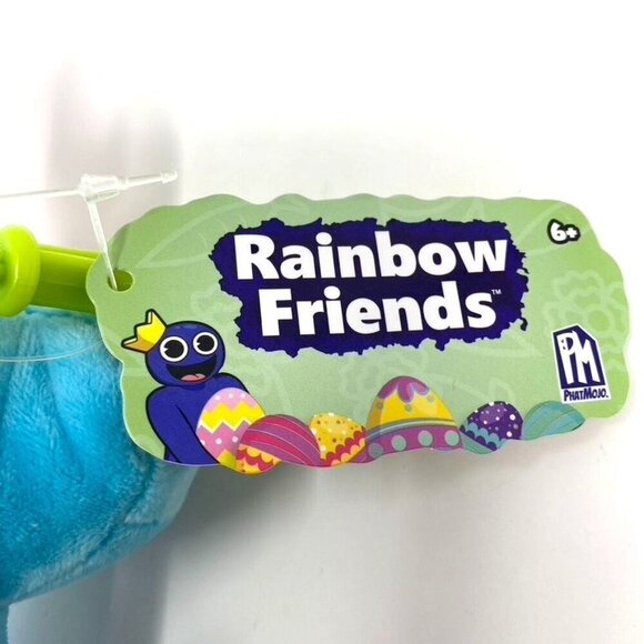 Rainbow Friends 4" CYAN Easter Bag Clip Plush Bunny Ears NWT - Picture 5 of 8